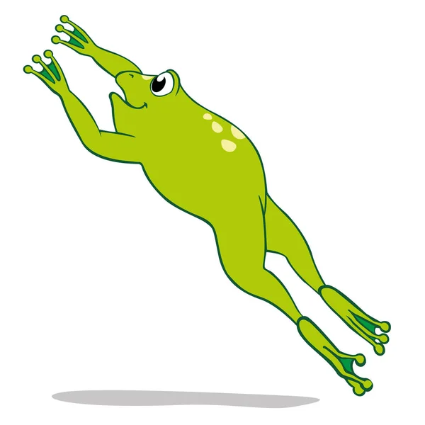 Illustration Jumping Frog Ideal Educational Cultural Materials — Stock Vector