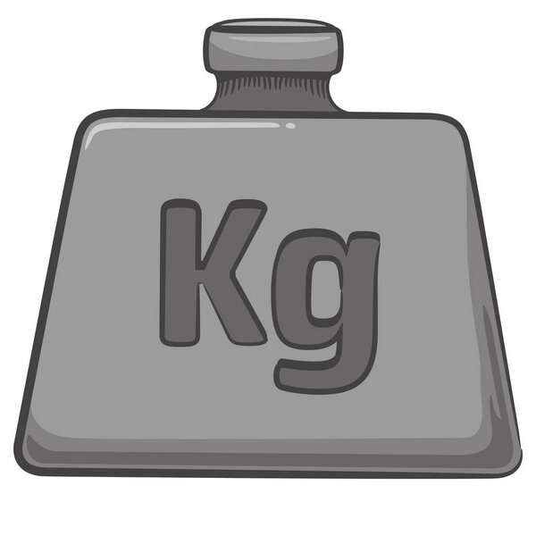 Illustration represents, a weight, a kilo. Ideal for educational and institutional materials