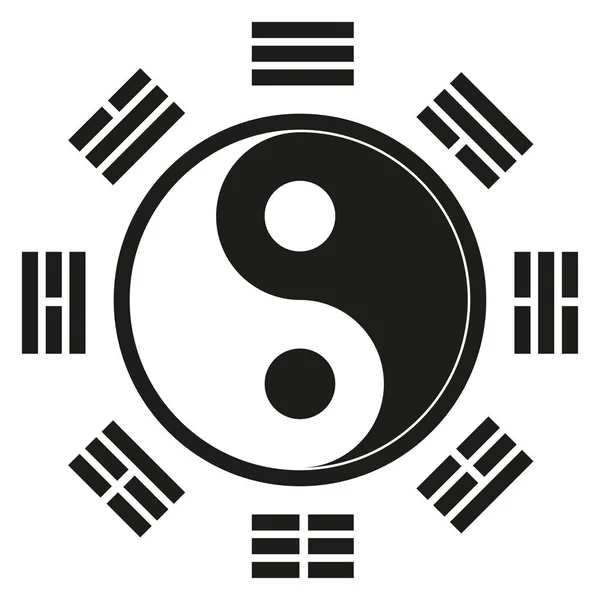 Symbols with i ching hexagrams Royalty Free Vector Image