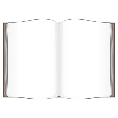 Açık bir kitap tasviri. Eğitim ve kurumsal materyaller için ideal