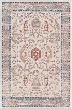 Orijinal Pers folk tarzı halı tasarımı ve grunge desenli illüstrasyon 