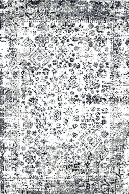 Orijinal Pers folk tarzı halı tasarımı ve grunge desenli illüstrasyon 