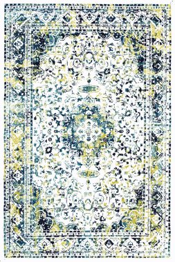 Orijinal Pers folk tarzı halı tasarımı ve grunge desenli illüstrasyon 