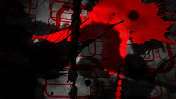 Abstraktní Temné Strašidelné Šplouchá Grunge Pozadí Halloween Koncepce — Stock video