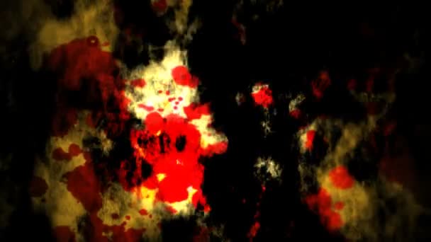 Abstract Dark Spooky Splashes Grunge Background Halloween Concept — Stock Video