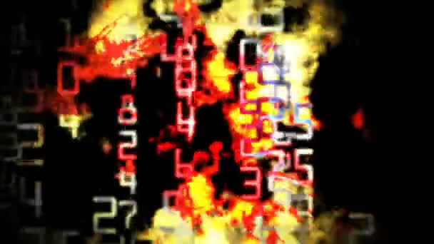 Abstracte Grunge Digitale Matrix Achtergrond — Stockvideo