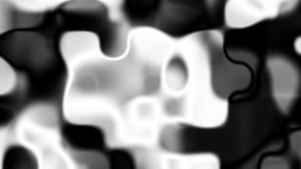 抽象的なちらつき黒と白のフラクタル グランジ — ストック動画