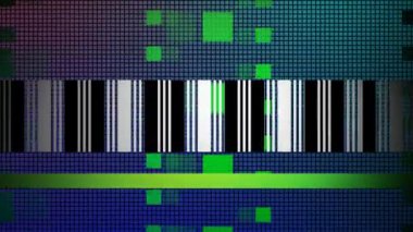 neon yeşil kareler ve siyah ve beyaz çizgiler soyut hareketli grafikler