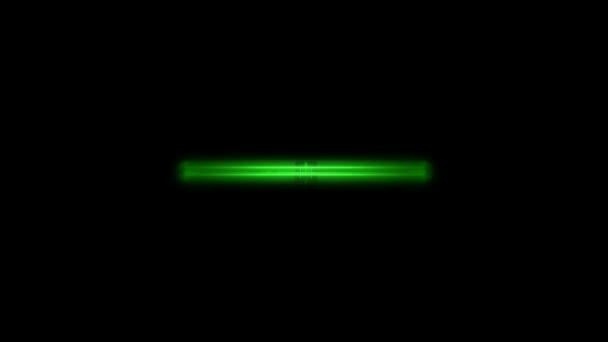 Motion Graphics Green Time Countdown Black Background — Stock Video