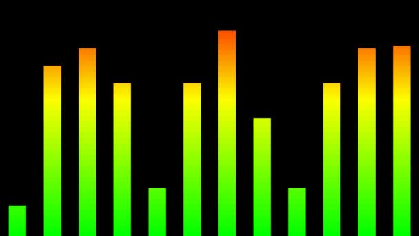 Графика Движения Анимированный Фон Неоновыми Цветными Барами Танцующими Пульсирующими Дисплей — стоковое видео