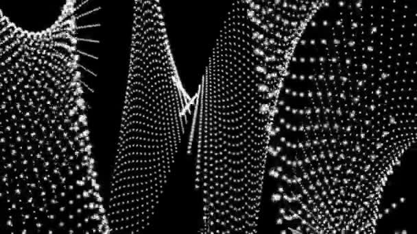 Bewegende Beelden Geanimeerde Achtergrond Met Spinnen Witte Stip Vortex — Stockvideo