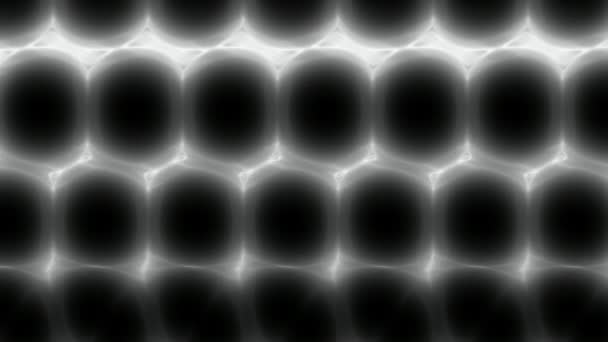 Motion Graphics Animated Background Moving Cells Black White — Stock Video