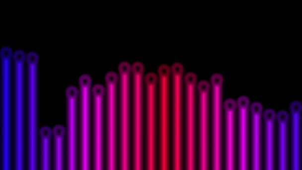 Графика Движения Анимированный Фон Пульсирующей Линии Действующей Подобно Аудио Эквалайзеру — стоковое видео