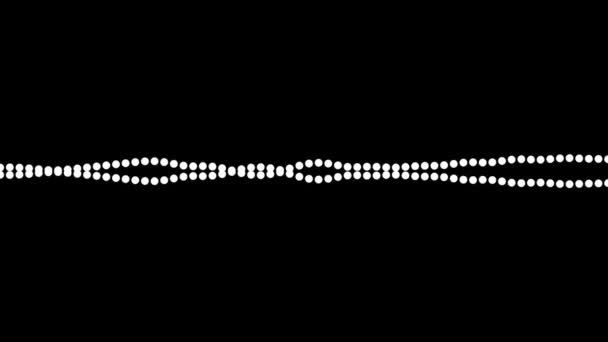 モーション グラフィックスとオーディオのイコライザーや波形に似た演技脈動のラインのアニメーションの背景 — ストック動画