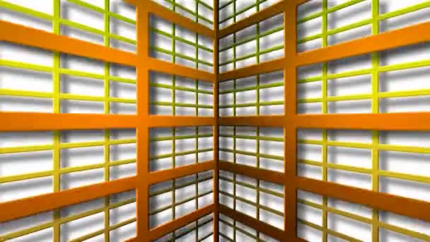 Abstrakte Bewegungsgrafik Aus Bunten Quadratischen Mustern — Stockvideo