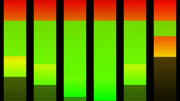 Bewegungsgrafik Und Animierter Hintergrund Mit Neonfarbenen Balken Die Tanzen Und — Stockvideo