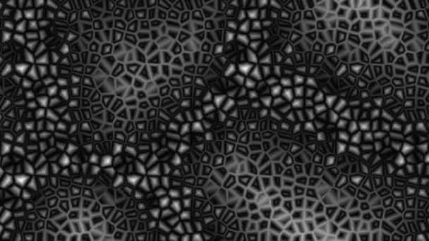 Projekt Graficzny Animowane Tło Poruszających Się Komórek Czerni Bieli — Wideo stockowe