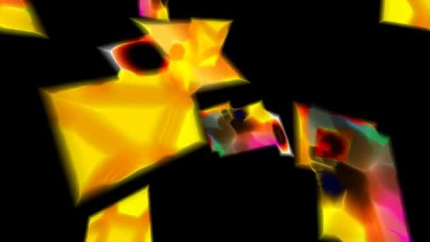 Streszczenie Animacje Kolorowe Elastyczne Kwadratowych Wzorków — Wideo stockowe