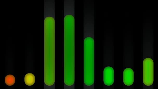 Bewegungsgrafik Und Animierter Hintergrund Mit Farbigen Balken Die Tanzen Und — Stockvideo