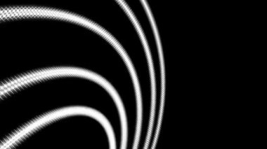 hareketli grafik ve çevresinde swirling ve garip şekiller ve düzenlemeler oluşturma siyah bir arka plan üzerinde beyaz çizgiler, animasyonlu arka plan