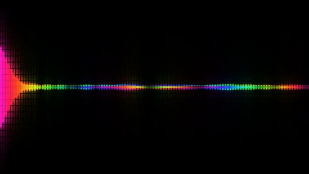 graphiques de mouvement et arrière-plan animé de la ligne de gradient pulsant agissant comme un égaliseur audio ou une forme d'onde 