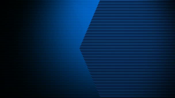 暗い背景で移動はネオン青い矢印の抽象的なモーション グラフィックス — ストック動画