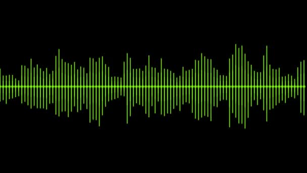 graphiques de mouvement et fond animé de pulsation néon ligne verte agissant similaire à l'égaliseur audio ou forme d'onde 