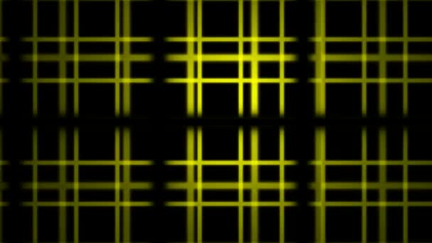 暗い背景にカラフルな正方形のパターンの抽象的なモーション グラフィックス — ストック動画