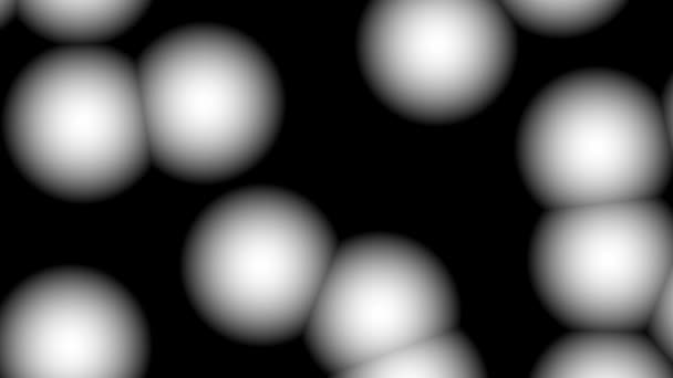 Motion Graphics Animated Background White Moving Cells Black Background — Stock Video