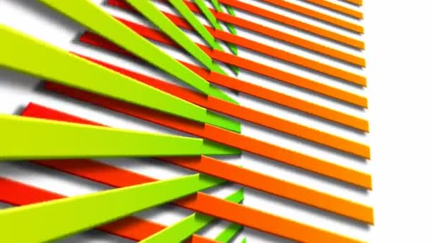 Motion Graphics Animated Background Green Orange Moving Lines — Stock Video
