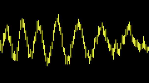 Motion Graphics Animated Background Pulsating Line Acting Similar Audio Equalizer — Stock Video
