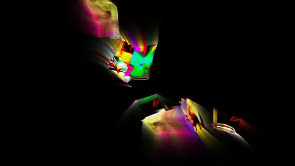 Абстрактная Графика Движения Разноцветных Гибких Плавающих Узоров — стоковое видео