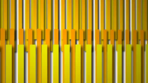 モーション グラフィックスとアニメーションの背景を黄色とオレンジのストライプを移動 — ストック動画