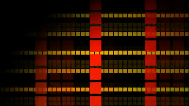 Abstract Motion Graphics Red Yellow Square Patterns — Stock Video