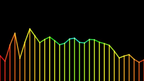 Gráficos Movimento Fundo Animado Linha Pulsante Agindo Semelhante Equalizador Áudio — Vídeo de Stock