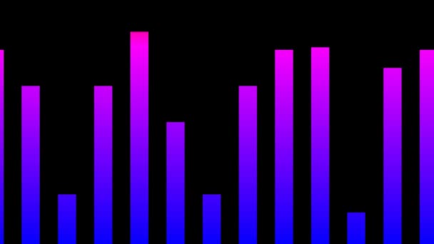 Bewegungsgrafik Und Animierter Hintergrund Mit Neonfarbenen Balken Die Tanzen Und — Stockvideo