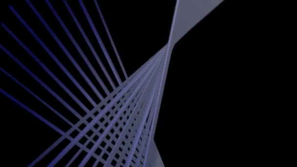 graphiques de mouvement et fond animé de ligne blanche sur un fond noir tourbillonnant autour 