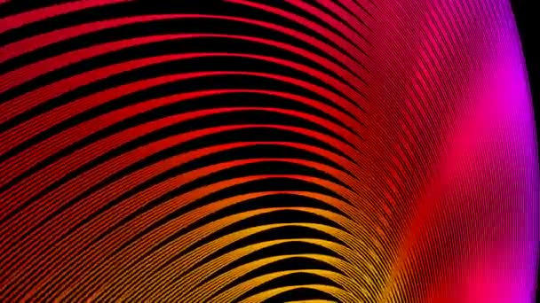 Motion Graphics Animated Background Twisted Multicolored Lines — Stock Video