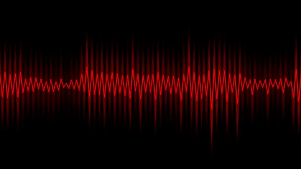 Графика Движения Анимированный Фон Пульсирующей Линии Действующей Подобно Аудио Эквалайзеру — стоковое видео