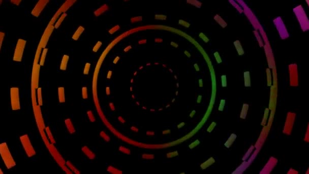 Abstract Fascinating Movement Multi Colored Particles — Stock Video
