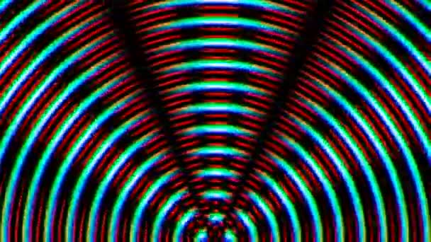 Disco Neon Kolor Światła Czarnym Tle — Wideo stockowe