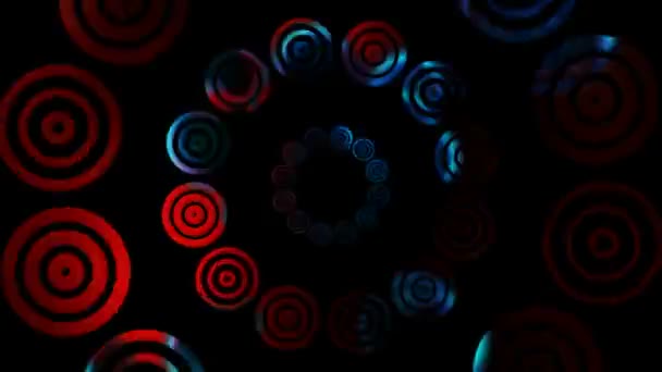 Abstract Fascinating Movement Multi Colored Particles — Stock Video