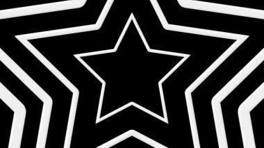 Soyut ve büyüleyici animasyon yıldız hareketi