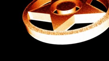 Soyut ve büyüleyici animasyon yıldız hareketi