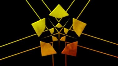 Soyut ve büyüleyici animasyon yıldız hareketi