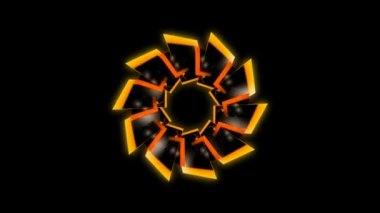 Soyut ve büyüleyici renkli çiçek animasyon