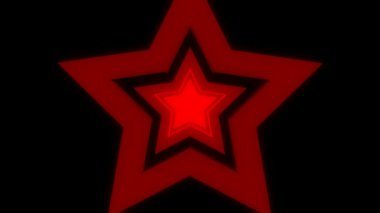 Soyut ve büyüleyici animasyon yıldız hareketi