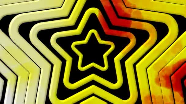 Mouvement étoile d'animation abstrait et fascinant 