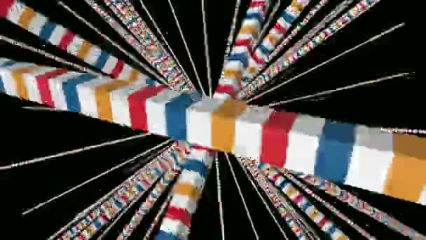 Abstrato Fascinante Colorido Sticks Animação Movimento — Vídeo de Stock