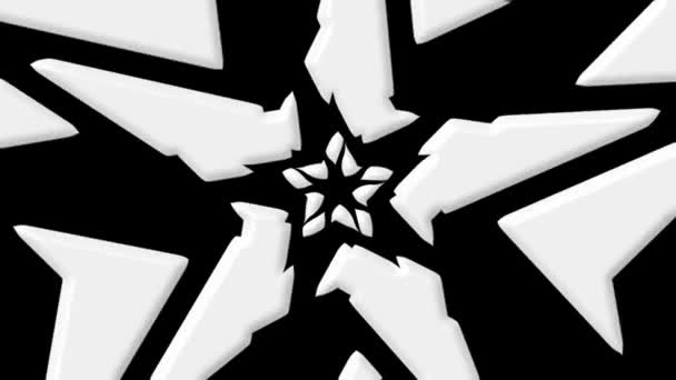 Mouvement Étoile Animation Abstrait Fascinant — Video